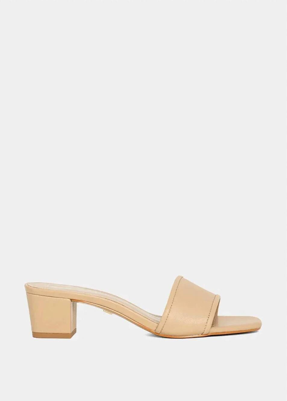 NEW SHU SHOP women's finley heeled slide sandal in nude